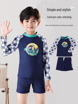 2025 New Boys' Long Sleeve Sun Protection Swimsuit for Kids