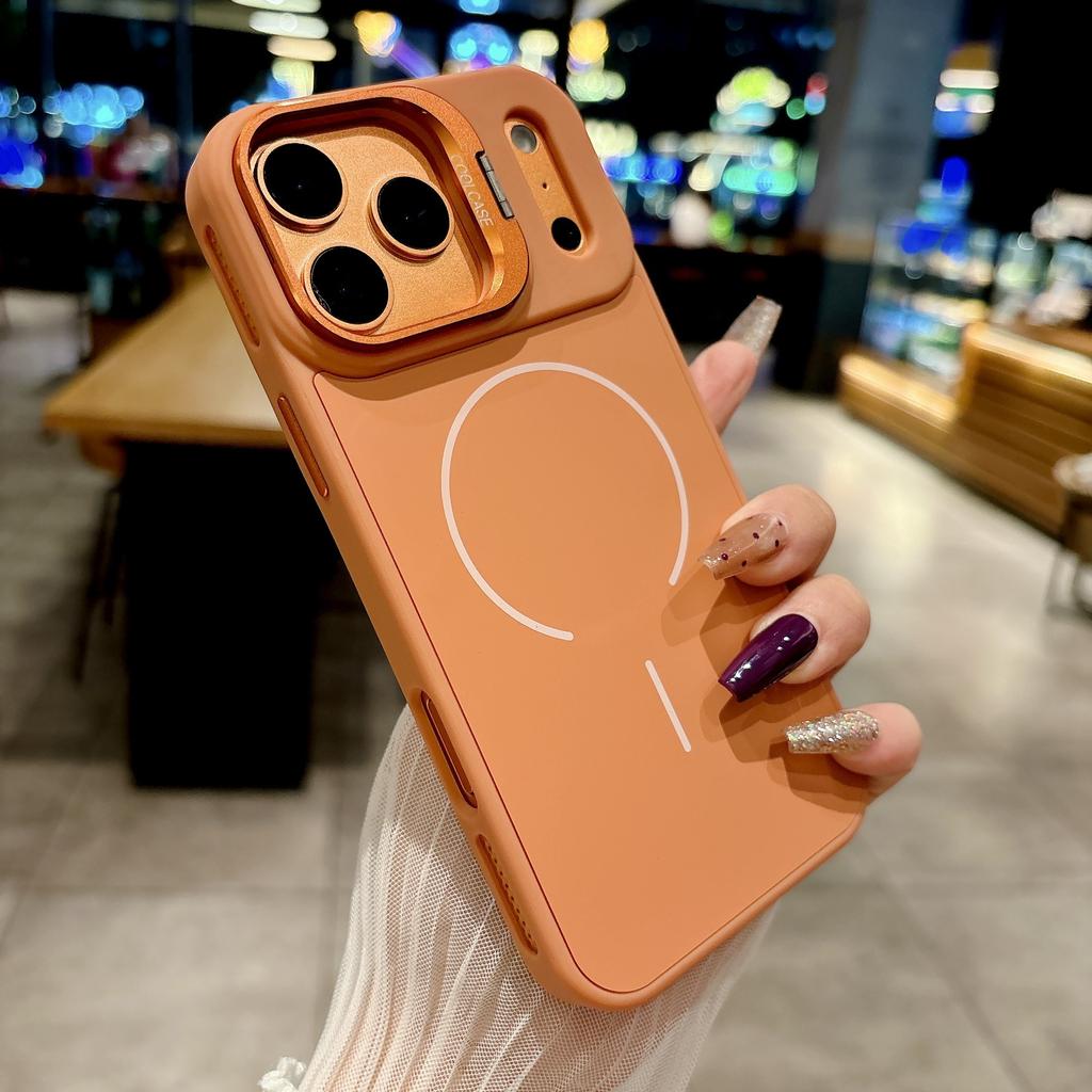 Applicable To Apple 17promax Silicone Holder, Mobile Phone Case iPhone16 Magnetic Suction 15 All-inclusive Anti-drop.