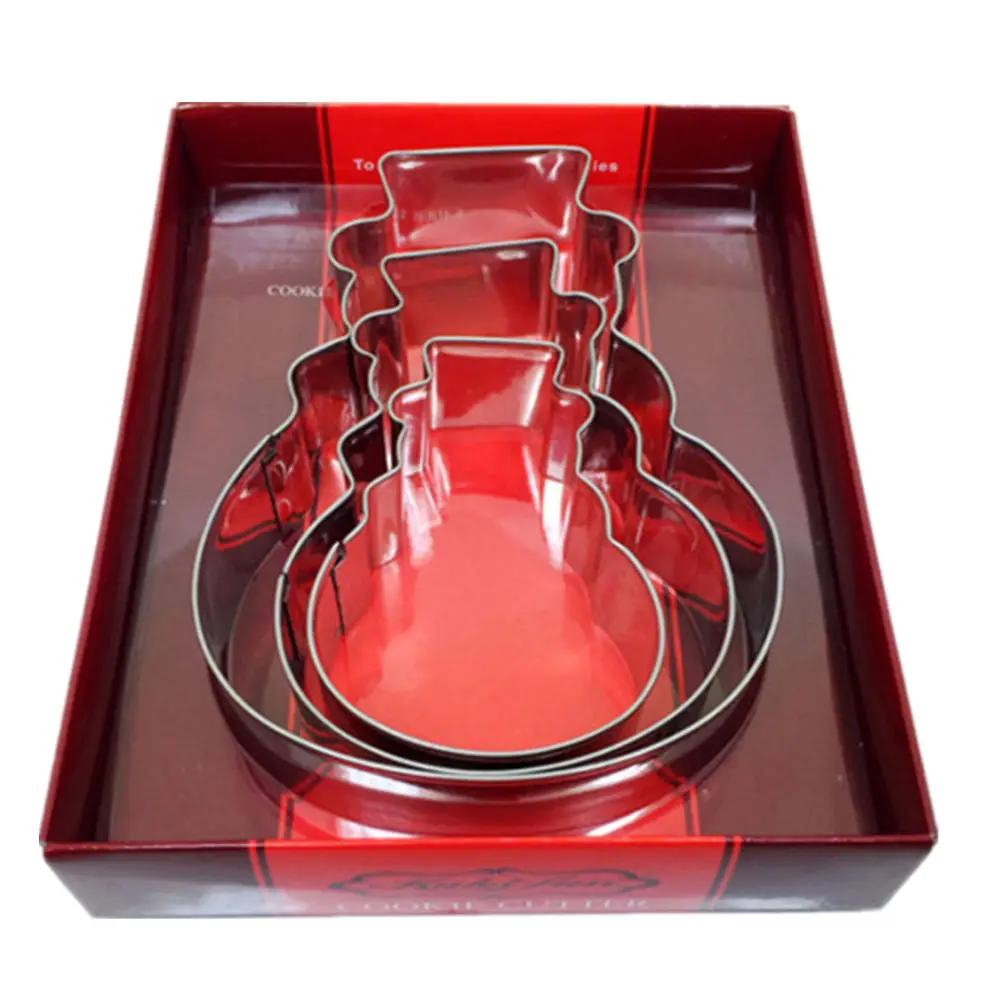 Christmas Tree Cookie Cutter Set Snowman Cookie Molds Gingerbread Boy Candy Cutters 3 Pieces A Set