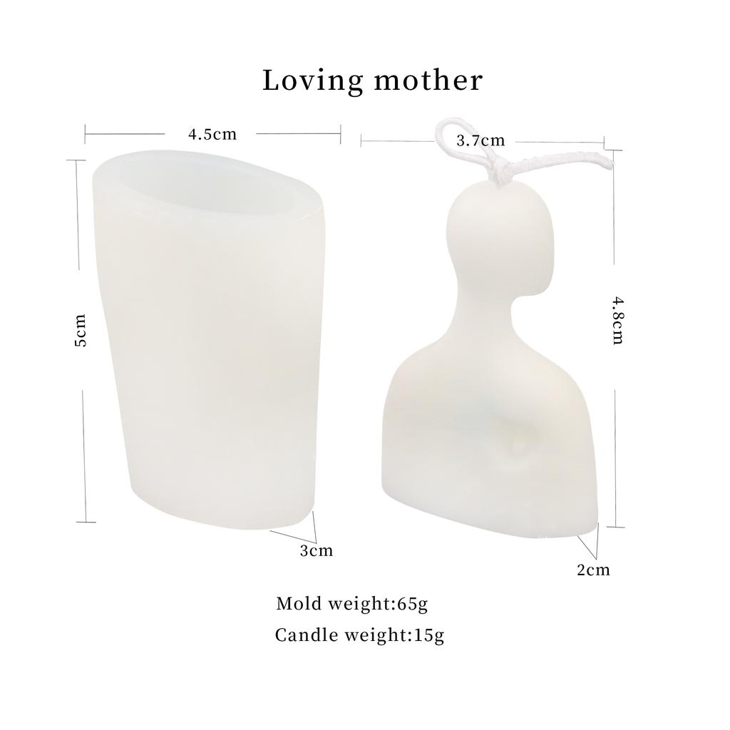 Simple Style Art Family Candle Mould Home Decoration Father Mother Children Wax Plaster Statue Making Tool Silicone Mold