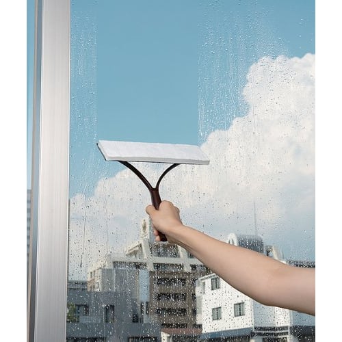 Yamazaki Sangyo Window Glass Screen Wiper, Satto, Brown, 134960