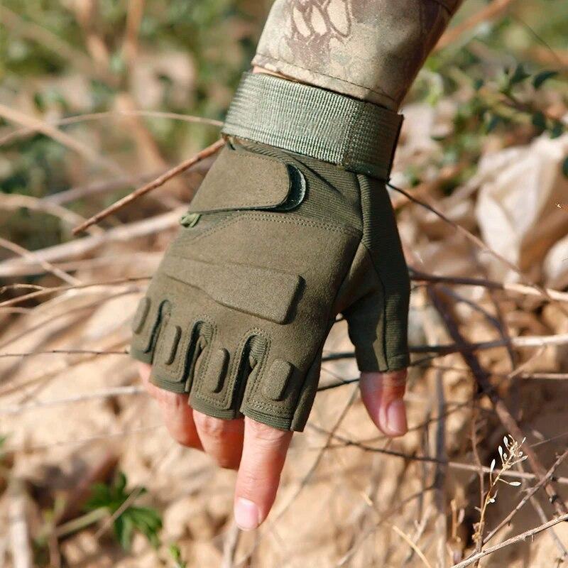 

Тактичні армійські рукавички без пальців на відкритому повітрі Жорсткий колір суглобів пальців Куля Пневматична зброя Полювання Бойова їзда Походи Військові