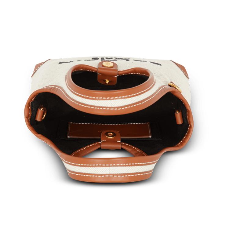 Balmain B-Army Logo Snap Closure Calfskin Shoulder Crossbody Handbag Small Women Handbags Light-Brown DN1FM872TCFEGEMF