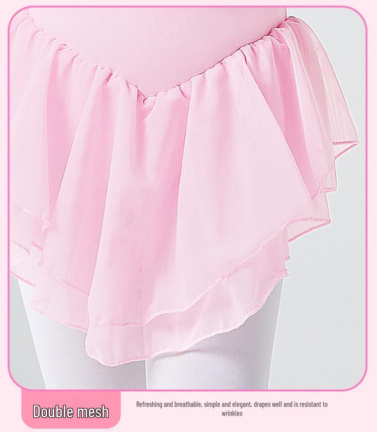 Girls' Summer Dancewear: Gymnastics Leotards, Ballet and Dancing Skirts, Short Sleeve Chinese Dance Costumes