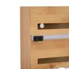 Bamboo Wood Wall-Mounted Kitchen Storage Rack and Foil Cutter