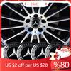 2025 Hot 56/60/65mm For Mercedes Benz W211 W203 W204 W210 W124 AMG W202 CLA W212 W220 W205 Wheel Center Hub Cap Stickers Auto Ac