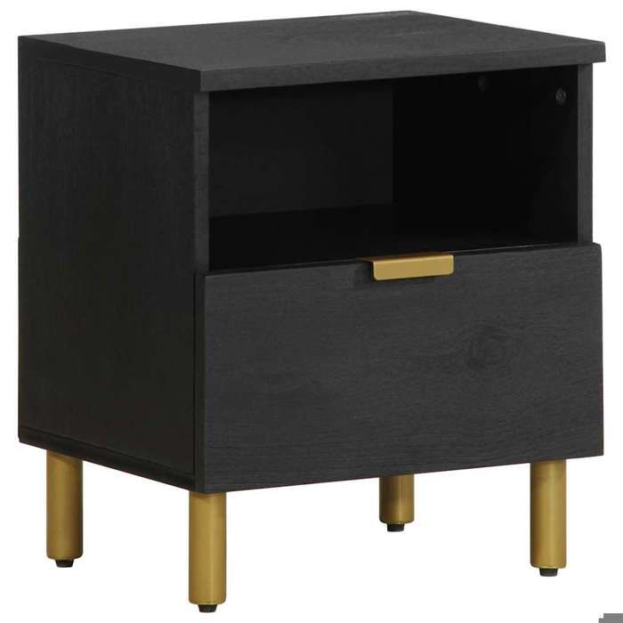 VidaXL Table de chevet noir 40x33x46 cm bois d'ingénierie, table d'appoint, armoire de lit, table d'appoint pour chambre, 4017655