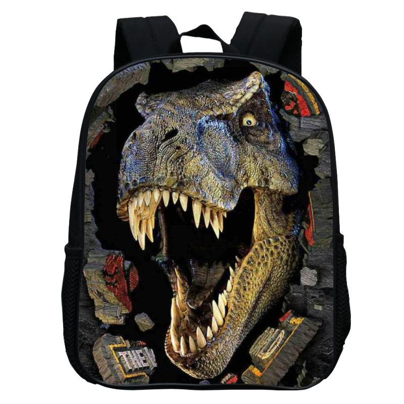 Gedruckter Tier-Dinosaurier Schulranzen Cartoon Tyrannosaurus Rex 17 Zoll Rucksack Leicht Lässig Herren