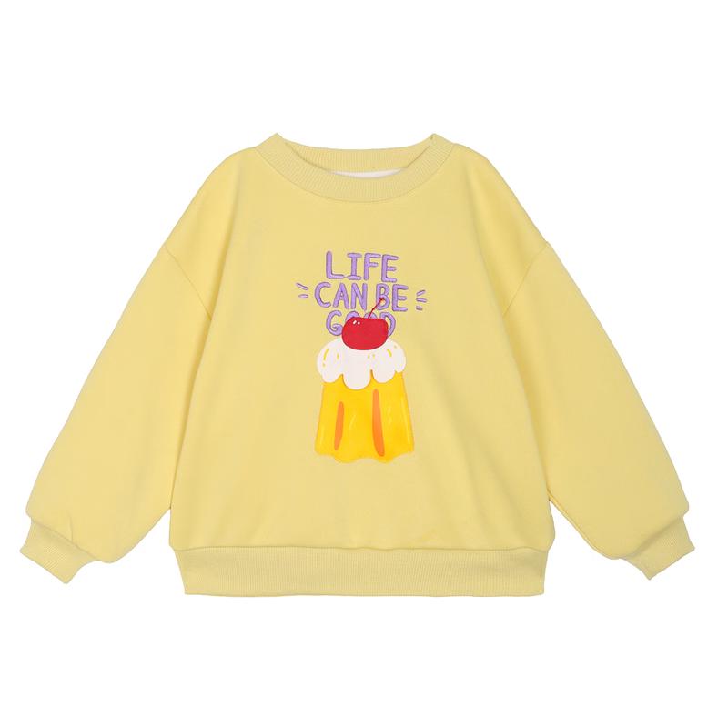 

LUSON Baby Girls Plush Round Neck Sweatshirt 100