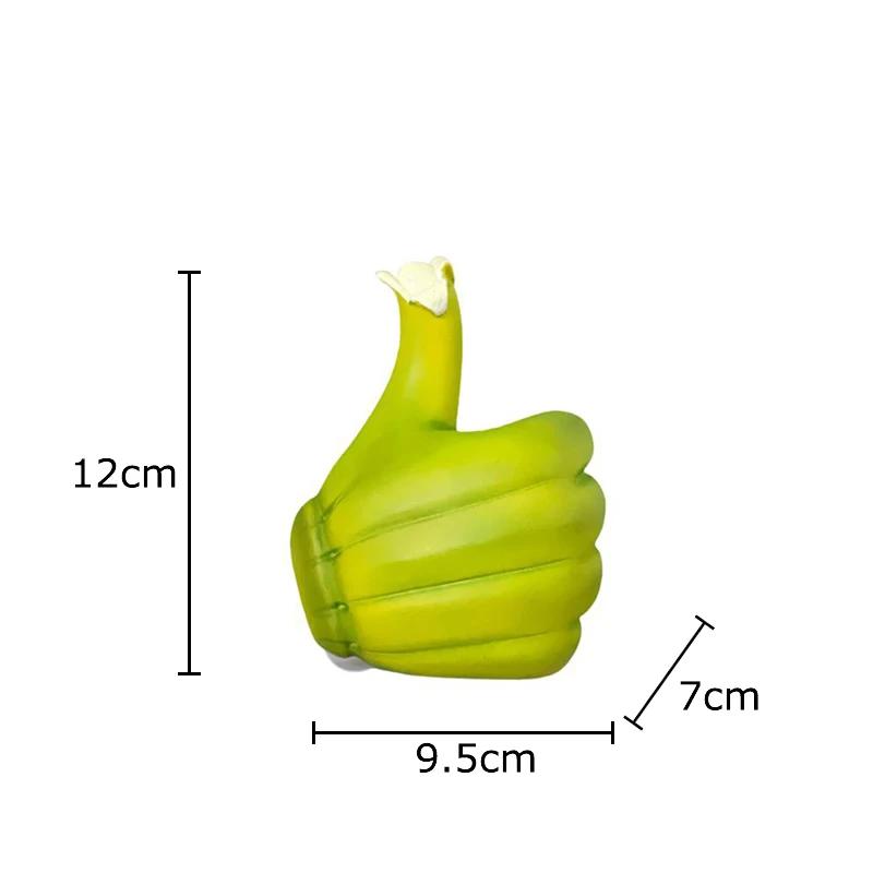 

Banana Fist Thumbs-up Ornaments Creative Banana Statue Desk Decoration Resin Crafts Thumbs Sculpture Room Aesthetic Decor зелёный