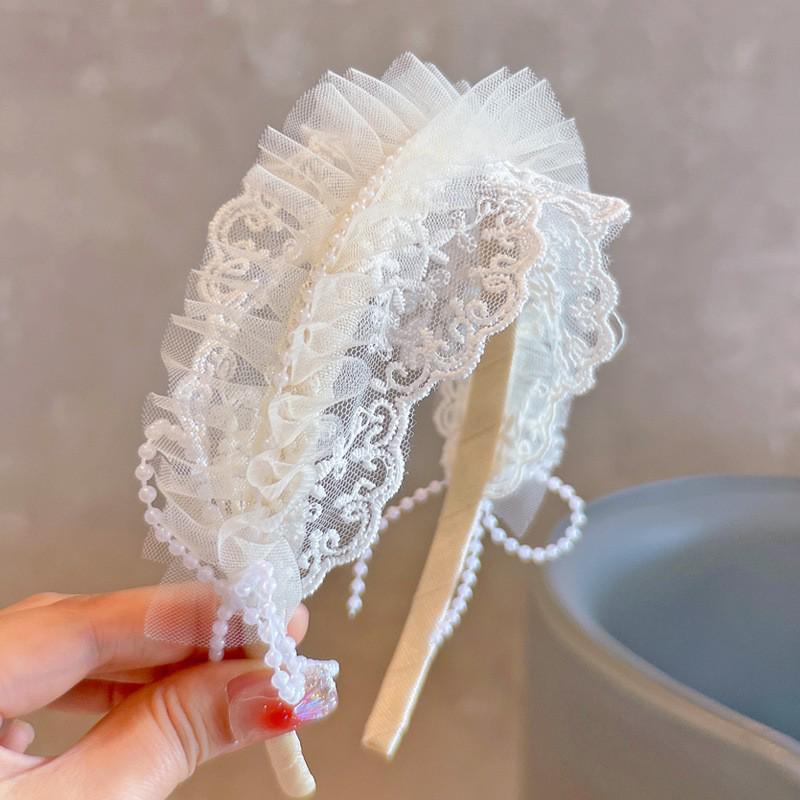 French Retro Princess Lace Pearl Lolita Headband & Hair Accessories