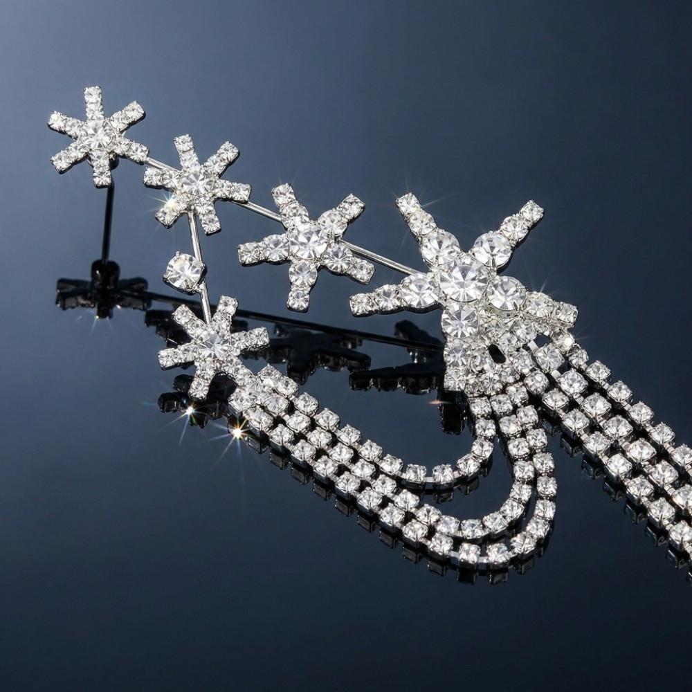 Light Luxury Star Tassel Brooch Clothes Accessories Light Luxury Broochs  Gifts