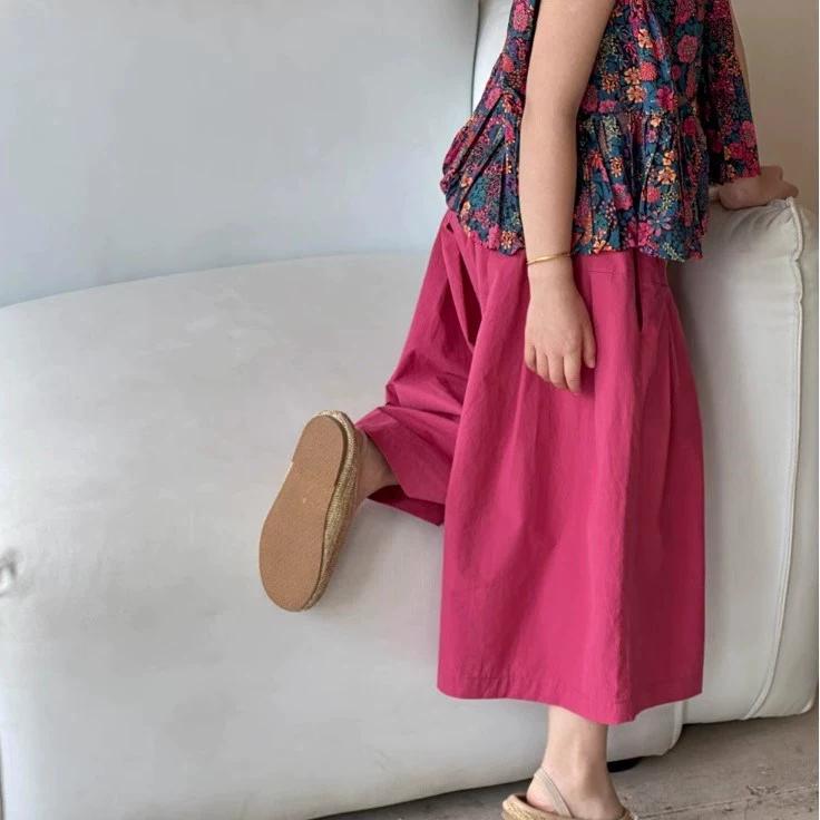 Women's Clothing Fashionable Set, Western-style Children's Summer Outfit, Little Girl's Summer Sleeveless Two-piece Set