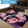 Custom Name Kpop BP Fantasy Rug for Living Room, Game Rooms, Office, Bedroom, Floor Mat Playful Design, fan gifts Christmas decor