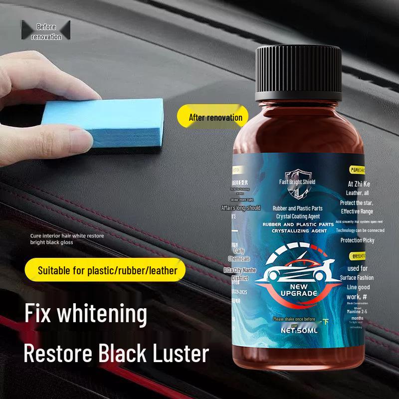 

Quick Shine Car Plastic Restorer & Scratch Repair Black Plating Liquid Dashboard Wax