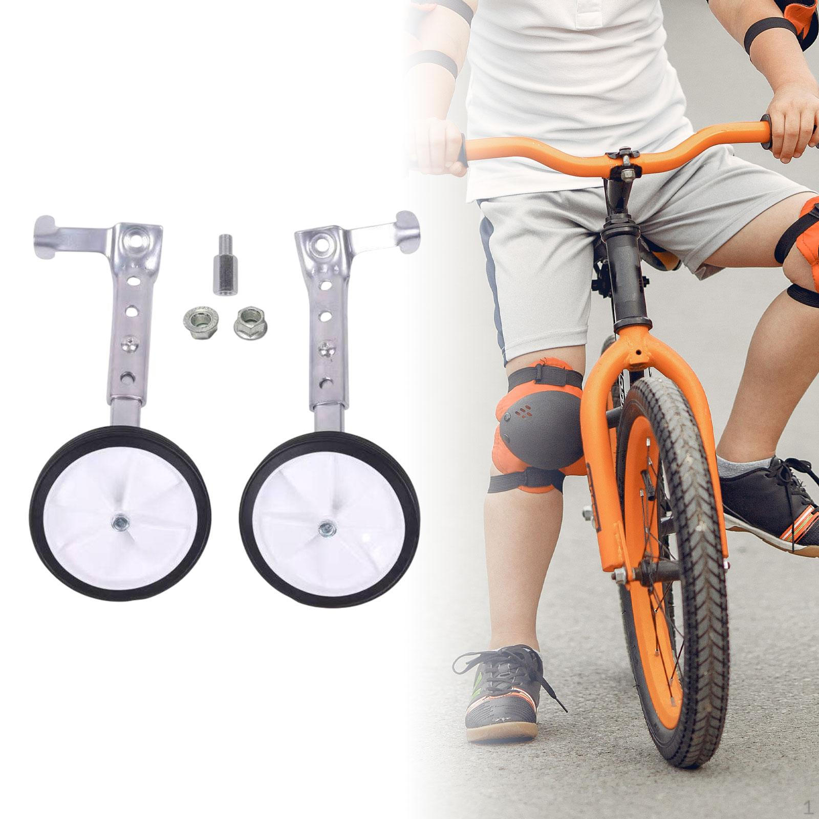 

1 пара детских велосипедных учебных колес, аксессуары, легко устанавливаемые для начинающих, комплект для крепления на велосипеде серебряный