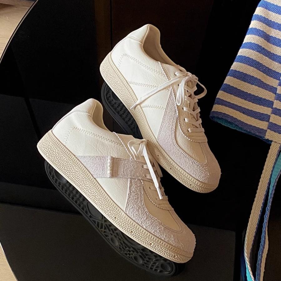 Cowhide Version~ 2025 New Leather Lightweight and Breathable Round Head German Training Shoes Women's Platform Sports and Leisure Women's Shoes Boar