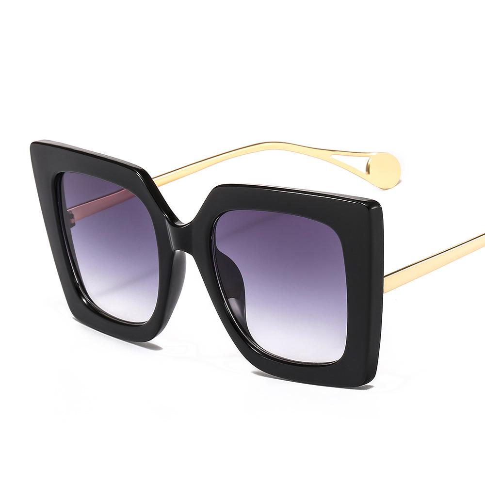 Twooo 1916 Colorful Oversized Pc Frame Metal Legs New Fashion Women Sunglasses designer fashionable sunglasses