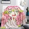 1PC Demon Slayer Print Flannel Blanket, High quality All Seasons, Home Decor, Warmth and Comfort, Perfect for Christmas Gifts