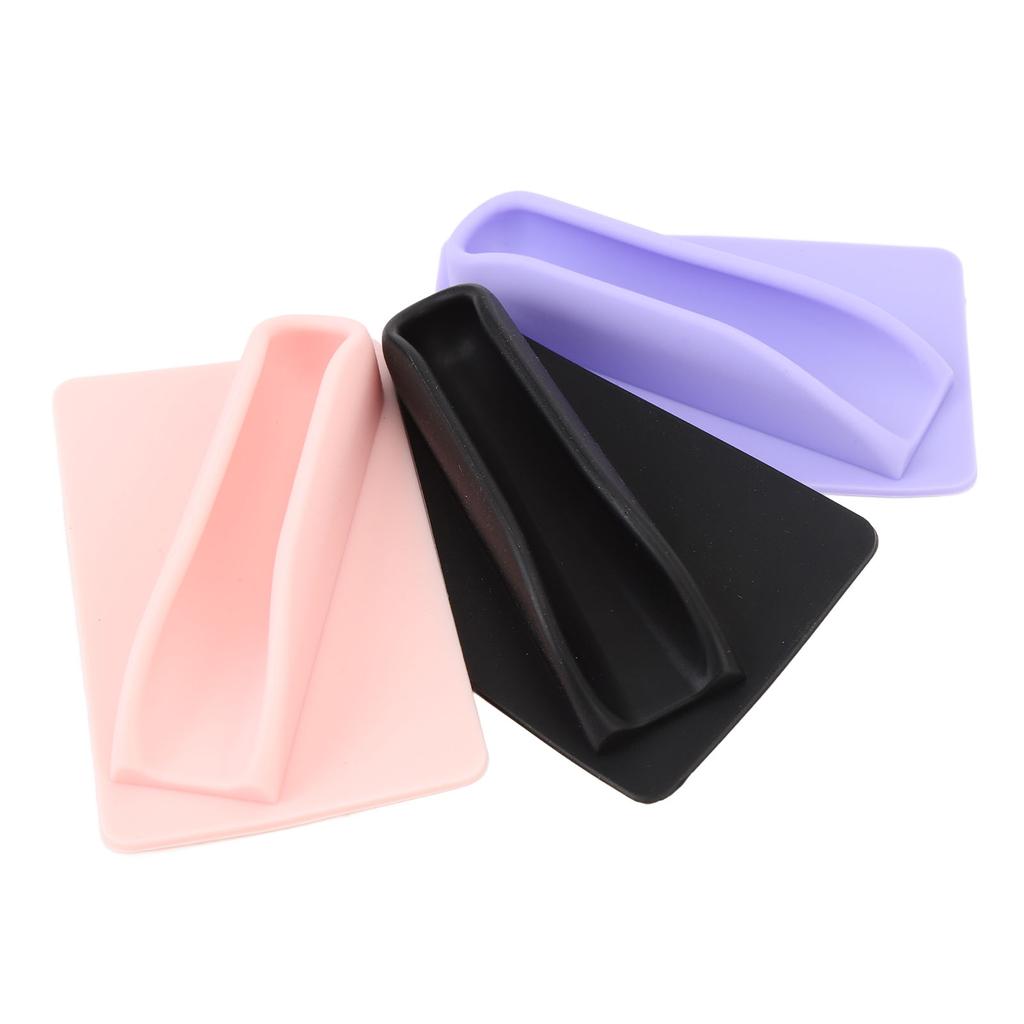 3pcs Lipstick Phone Holder Silicone Lip Holder Portable Lip Gloss Sleeve with Adhesive Backing for Cell Phone