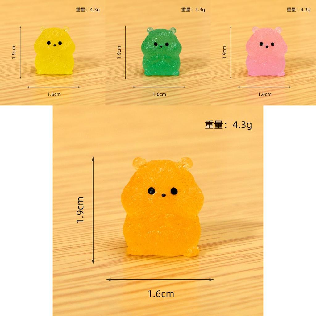 Harz Leuchtender Hamster Dekorative Figur für Heim- und Autodekoration