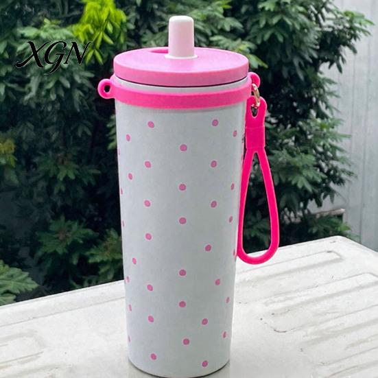 Flexible Silicone Wrist Loop Water Bottle Handle Strap, Universal Lanyard, Lightweight School Gadget Carrying Rope Portable Rubber Holder, Anti
