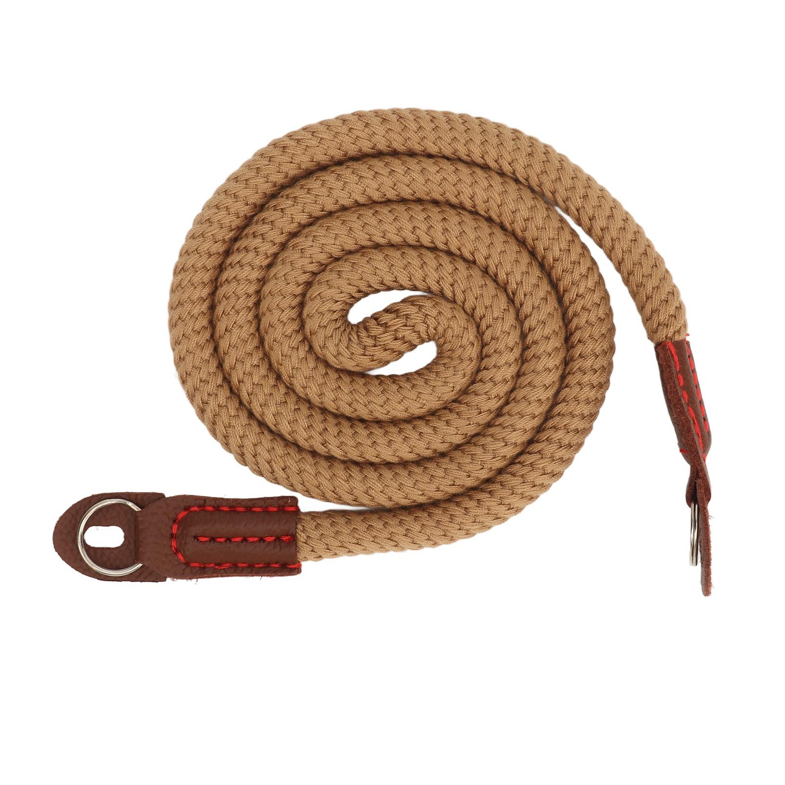 

Cotton Artistic Simple Camera Strap Vintage Round Cord Camera Neck Strap for Retro Mini DSLR Camera коричневый