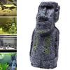 Resin Artificial Aquarium Easter Island Statue Decoration Underwater Landscaping Craft Ornaments for