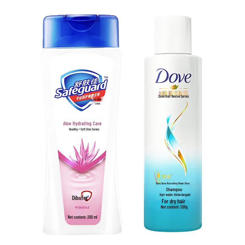

Safeguard Aloe Vera Shower Gel & Dove Hydrating Shampoo Set