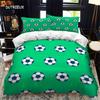 Soccer Duvet Cover Set 23pcs FootBall Print Bedding Set with Comforter Cover and Pillowcases Ball Theme for Kids Teens Adults