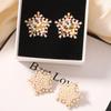 Colorful Zircon & Seed Bead Star Stud Earrings: Unique Cross-Border Christmas Design