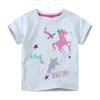Little Maven 2026 Summer New Kids Clothes Baby Girls T Shirts Children's Clothing Cartoon Unicorns Shirts 2-7 Years Old