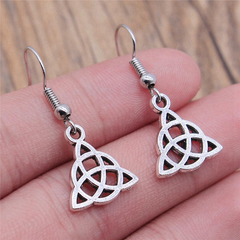 Drop & Dangle Earring Celtic Hexagram Kids' Jewelry MaterialsEarring Size 18x19mm QE006