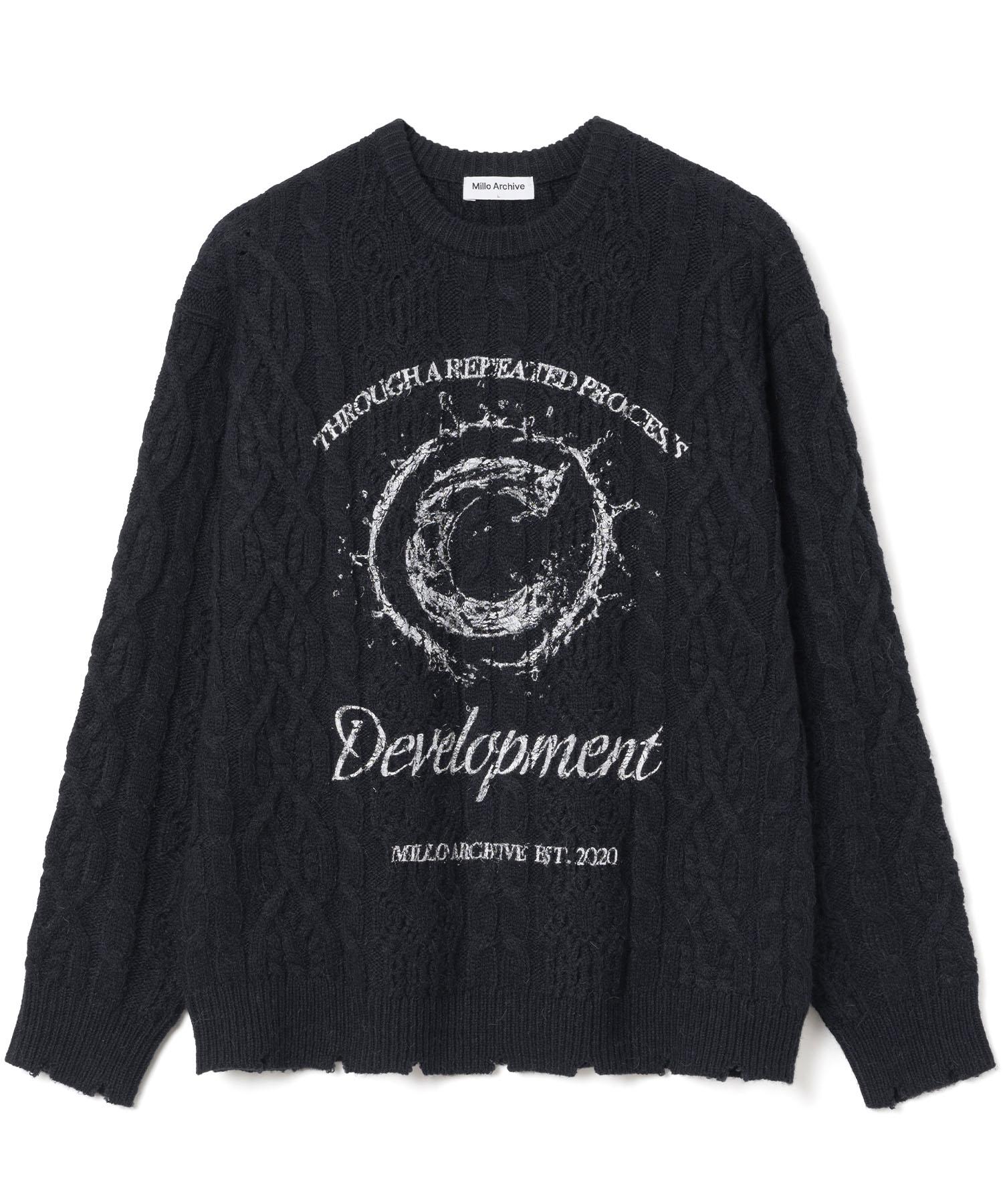 Milo Archive Smudge Printed Knit [Deep Navy] Burgungy/M