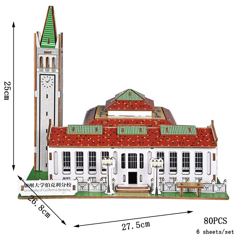 3D Wooden Puzzle Saint Basil's Cathedral Building House Kits Castle Villa Model Jigsaw Teen DIY Toys For Children Kids Gift