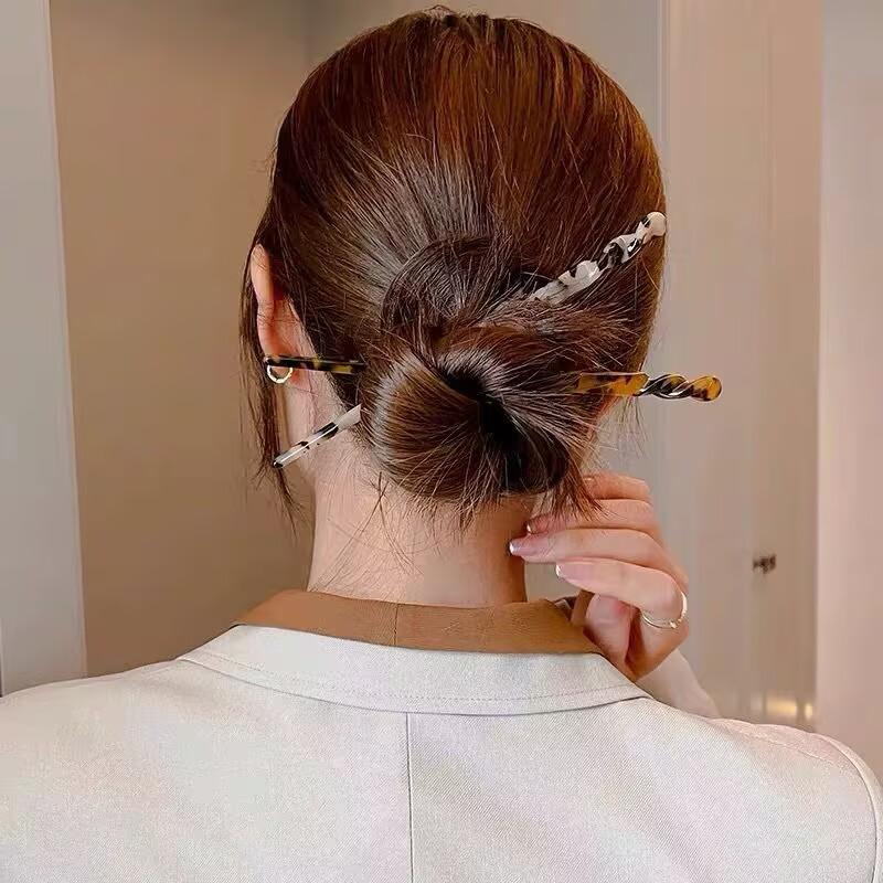 Vintage Essigsäure Einfache Haarnadel Mode Druck Haarspange Nadeln Für Frauen Mädchen Haaraccessoires Trendige Kopfbedeckung Geschenke