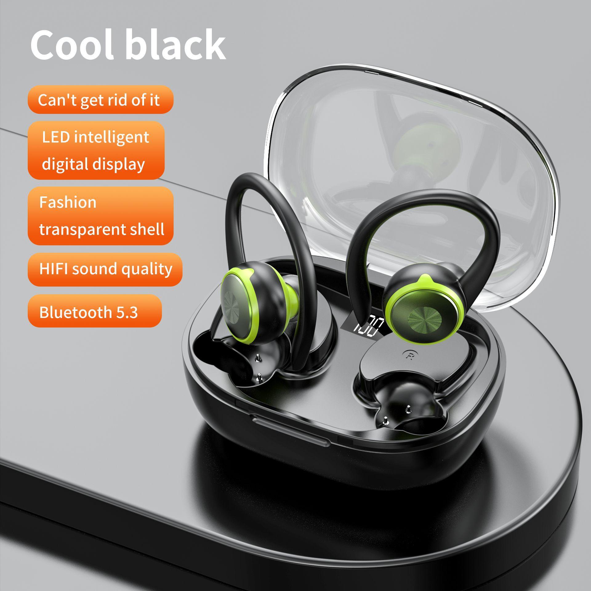 

Спортивная подвесная Bluetooth-гарнитура с наушниками Гарнитура большой емкости Спортивная гарнитура зелёный