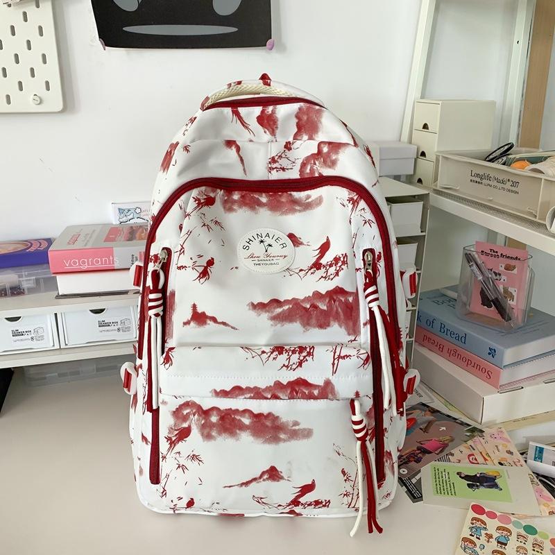 Студенческий школьный рюкзак женский большой вместимости с принтом рюкзак для учеников — фото 8