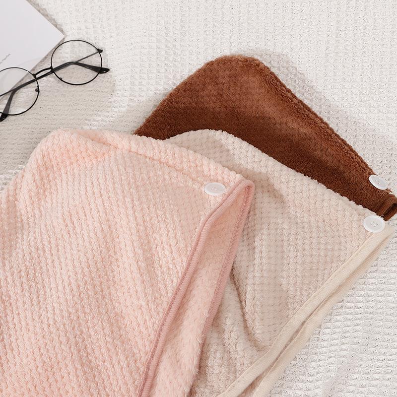 Domácí potřeby Mikrovlákno pohlcující vodu Vlasy Suchý turban Wrap Ručník Koupací čepice