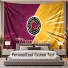 Custom Name Text Tapestry Brisbane Broncos Personalized Polyester Wall Tapestry For Bedroom And Room