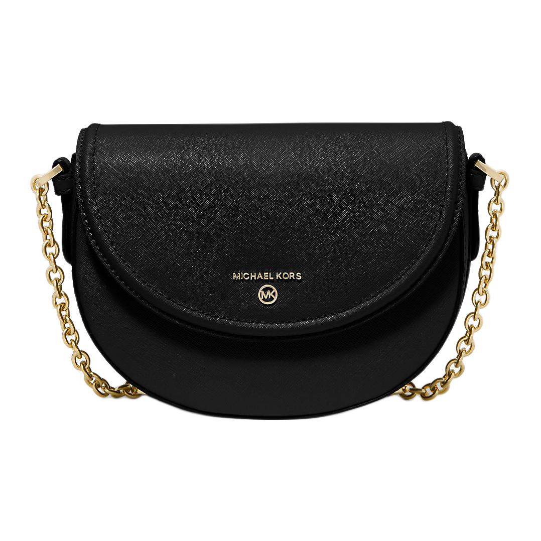 

Michael Kors Jet Set Charm Logo Gold Hardware Saffiano Leather Crossbody Shoulder Bag Women Bags Black 32F2GT9C6L-BLACK Basic Set (Bag+Dust Bag)