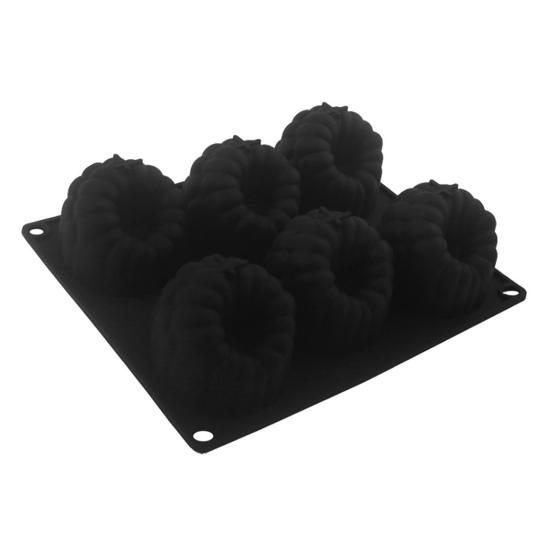 Silicone Dessert Mold 6-Cavity Raspberry Pattern Chocolate Mousse Cake Mold Flexible Baking Mold for Candy Jelly Ice Cube Mold