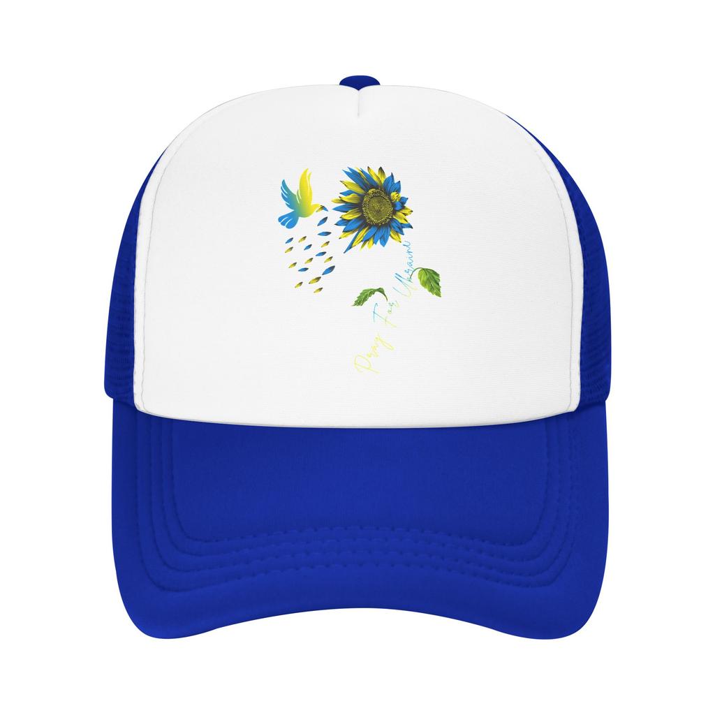 Ukraine Sunflower Ukrainian Flag Mesh Baseball Cap Unisex Women Trucker Hat Adjustable Polyester Sun Caps Summer Trucker Hat