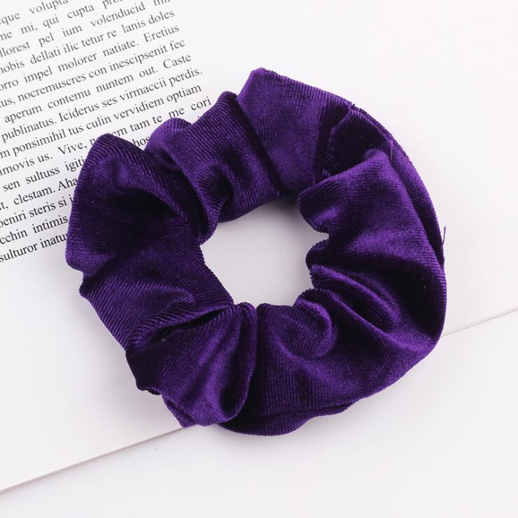 Elegant Velvet Hair Ring Scrunchie Women Girls Elastic Hair Rubber Bands Gum Accessories Tie Hair Rope Ponytail Holder Headdress