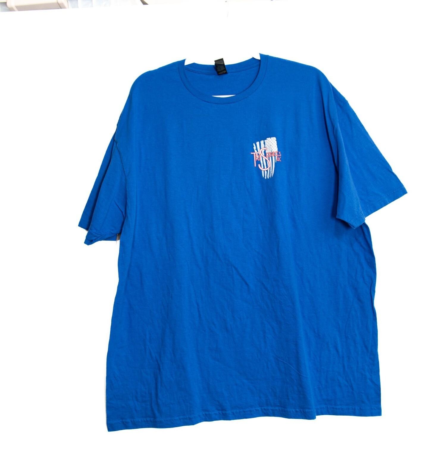 Tri Services LLC Blue Graphic T-Shirt Softstyle Cotton Short Sleeve Unisex 2XL XXXL