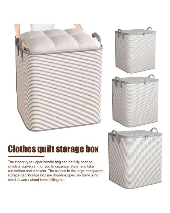 Large Capacity Clothes Storage Basket with Reinforced Handles Zipper Closure Waterproof Extra Large Storage Bag Clothes Tote Bag