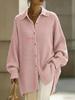 2026 Damen Eleganter Einfarbiger Knopf Langarm Woll Cardigan Pullover