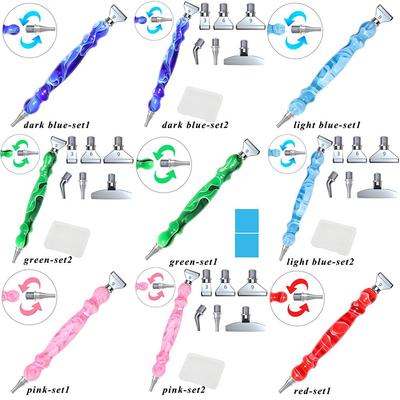 5D Diamond Painting Cross Multi-placer Resin Pen Resin Diamond Painting Pen Alloy Replacement Pen Heads Point Drill Pen
