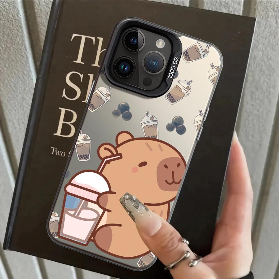 Case for iPhone 17 Pro Max 14 15 Plus XS 13 Pro 16 11 12 XR Air Back Phone Cover Cartoon Cute Capybara