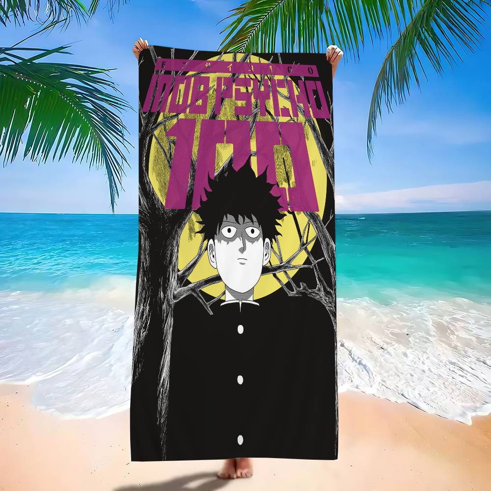 popular anime M-MobS P-PsychoS 100 Microfiber Printed Beach Towel Mountain Climbing Yoga Beach Swimming Running Absorbent Towel